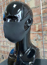 Load image into Gallery viewer, BLACK REUSABLE FASHION FACE MASK WITH VALVE
